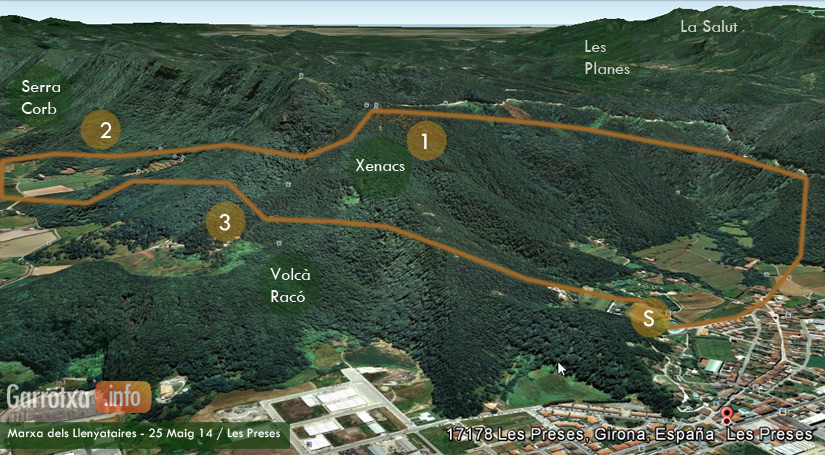 Ruta de la marxa dels llenyataires 2014